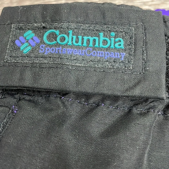 Vintage Columbia Sportswear Company Snow Ski Pants Full Side Zip Black L - Picture 10 of 16